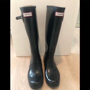 Hunter Original Tall Gloss Black Rain Boots